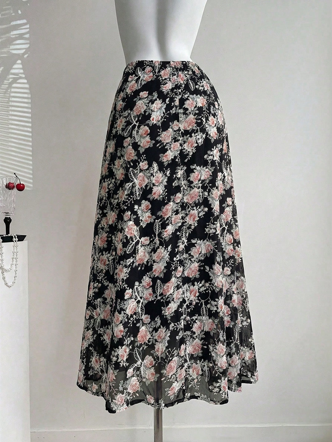 SHEIN Maxi szoknya, fekete