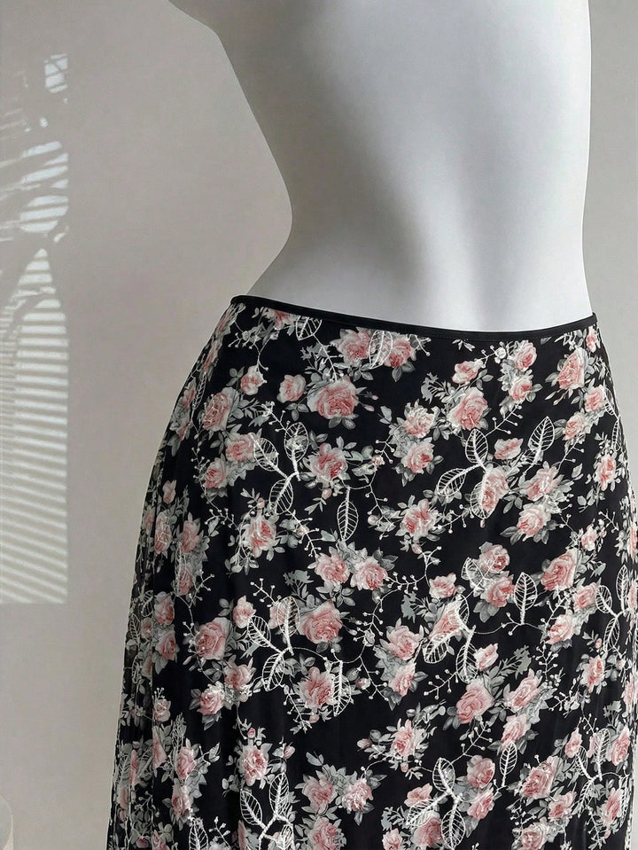 SHEIN Maxi szoknya, fekete