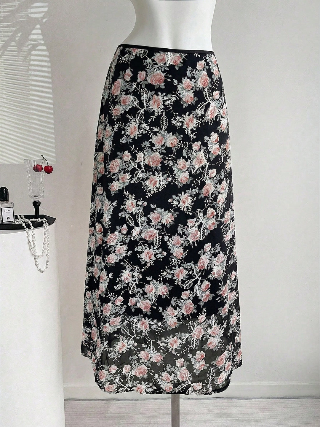 SHEIN Maxi szoknya, fekete