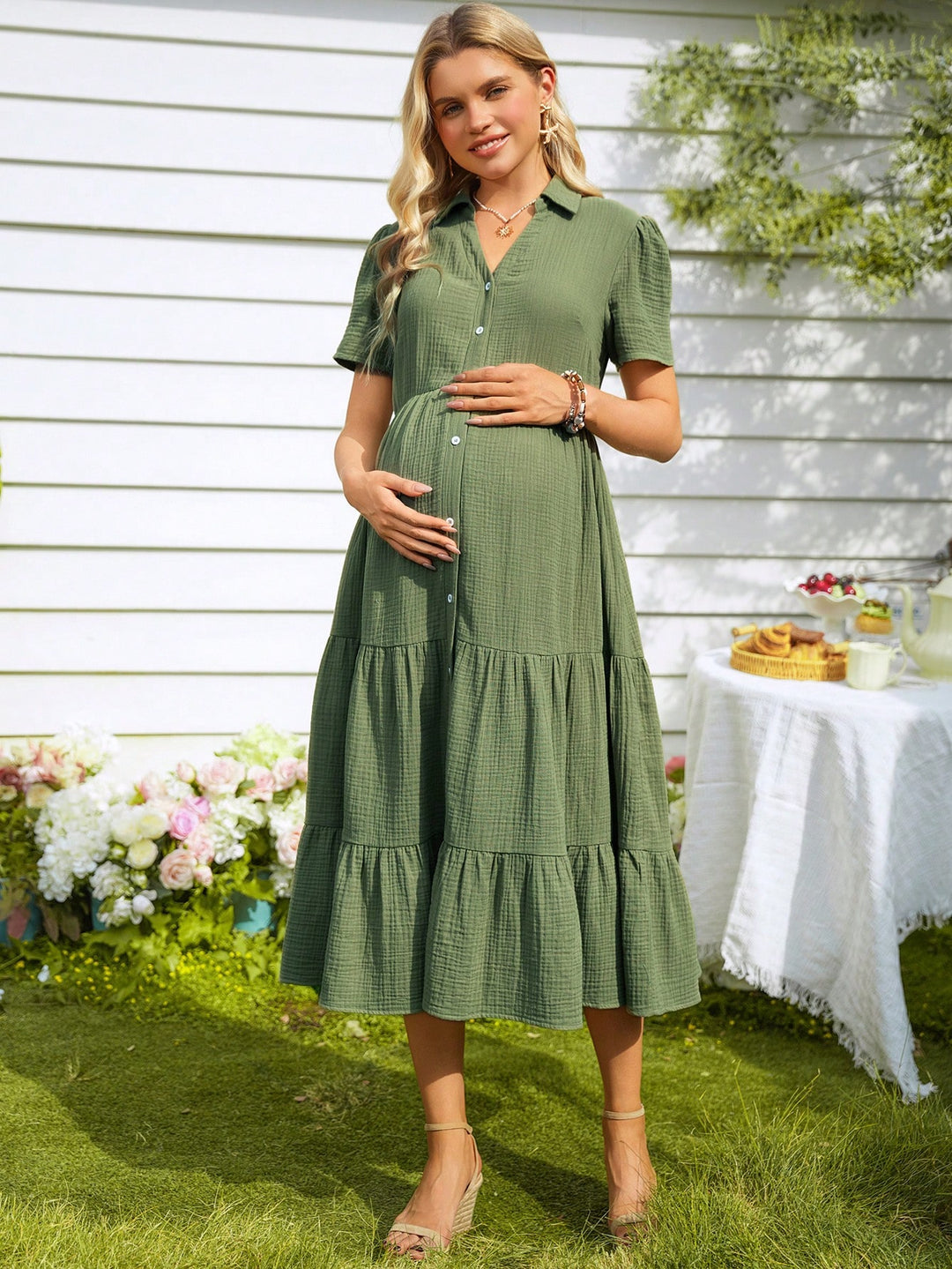 Rochie SHEIN, kaki