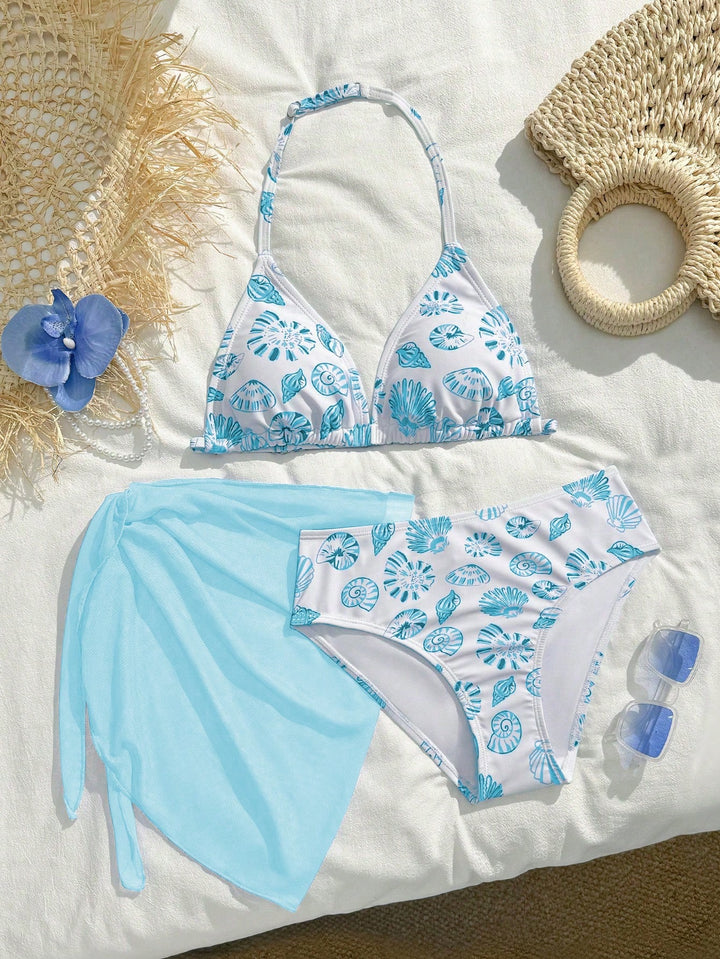 SHEIN bikini szett, türkiz