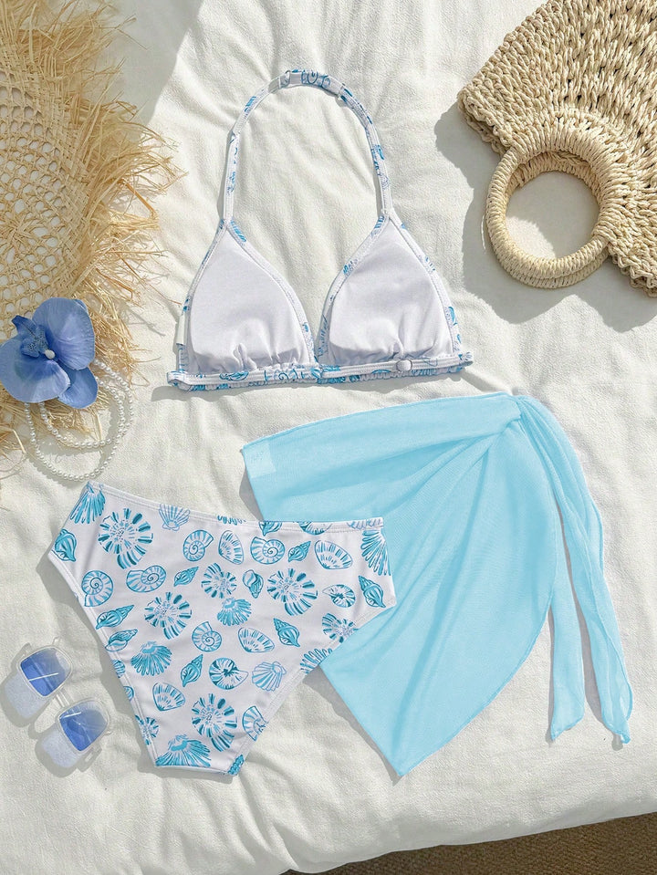 Set bikini SHEIN, turcoaz