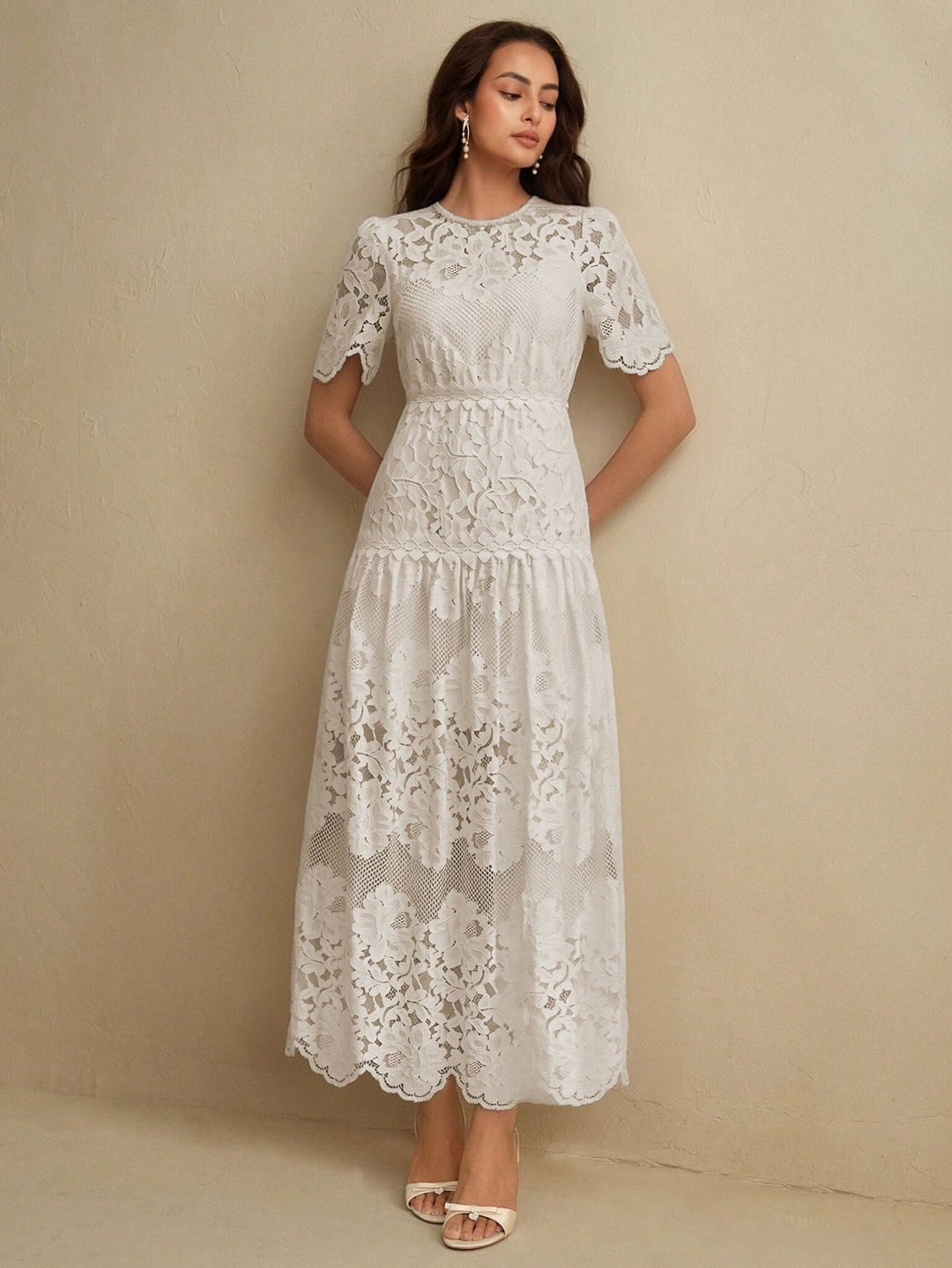 Rochie maxi SHEIN, bej
