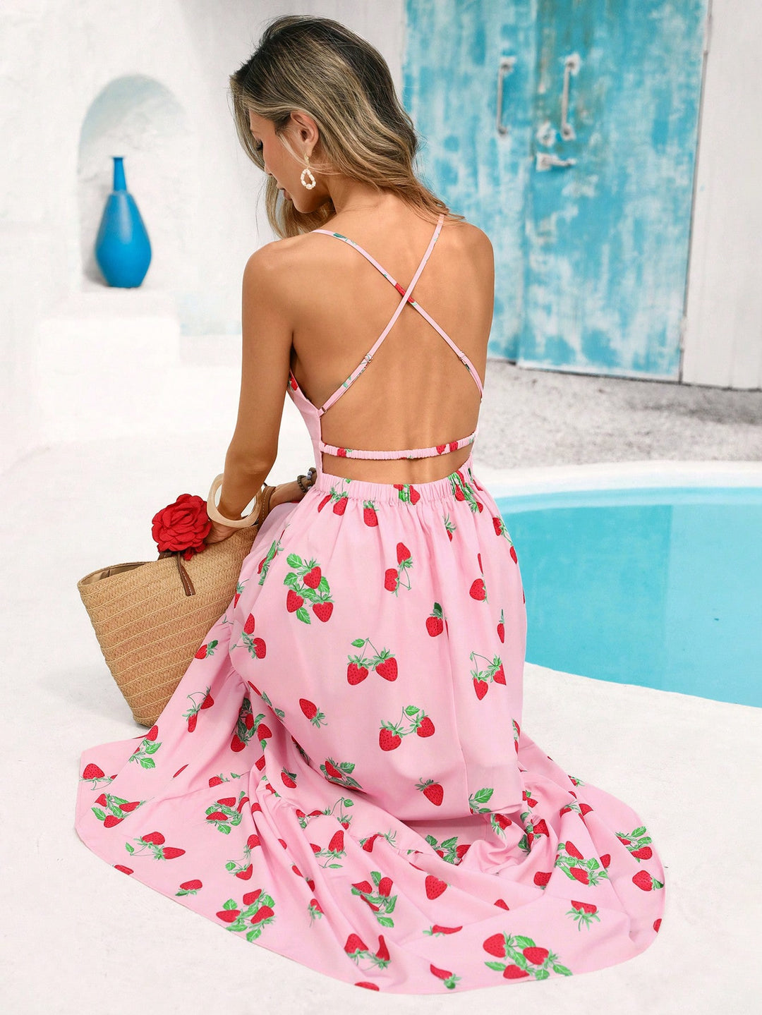 Rochie maxi SHEIN, roz