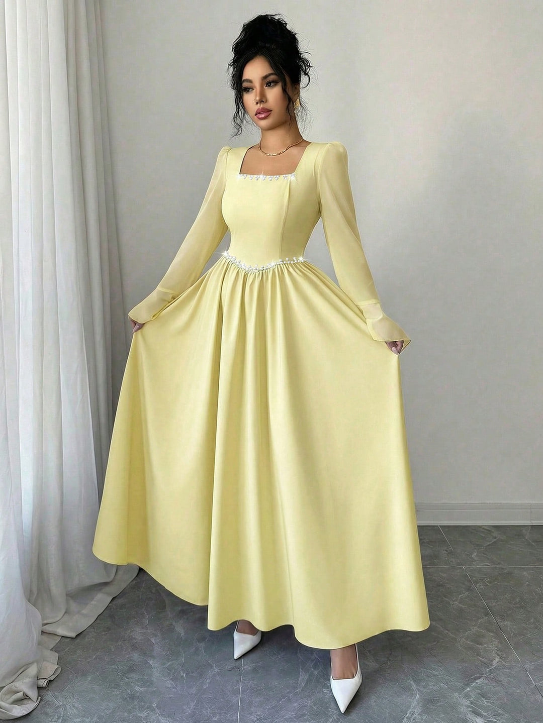 Rochie maxi SHEIN, galben