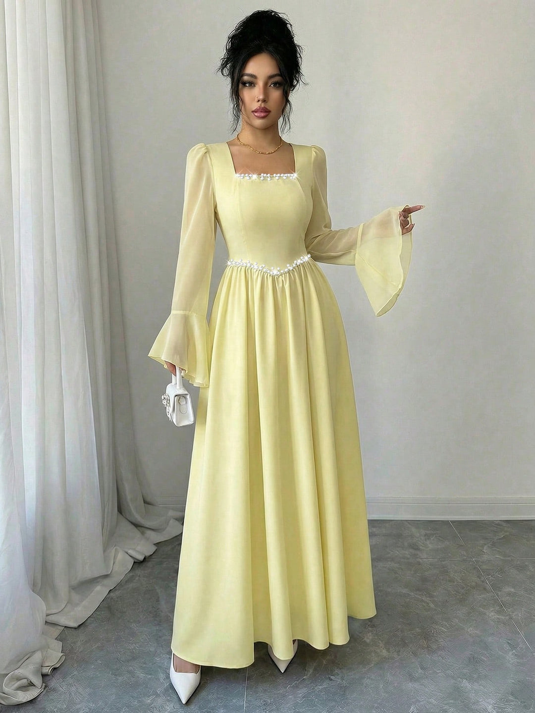 Rochie maxi SHEIN, galben