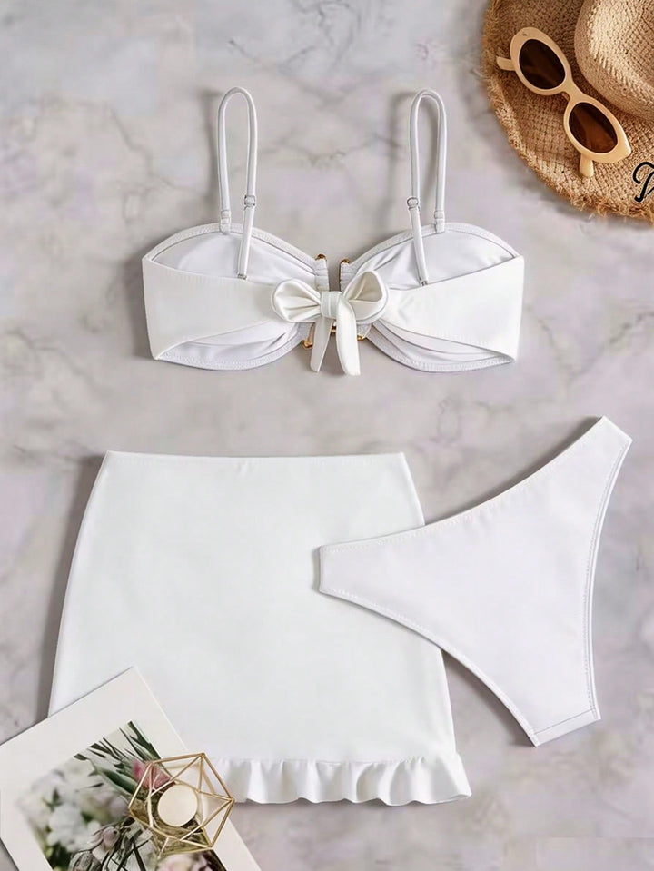 Set bikini SHEIN, alb
