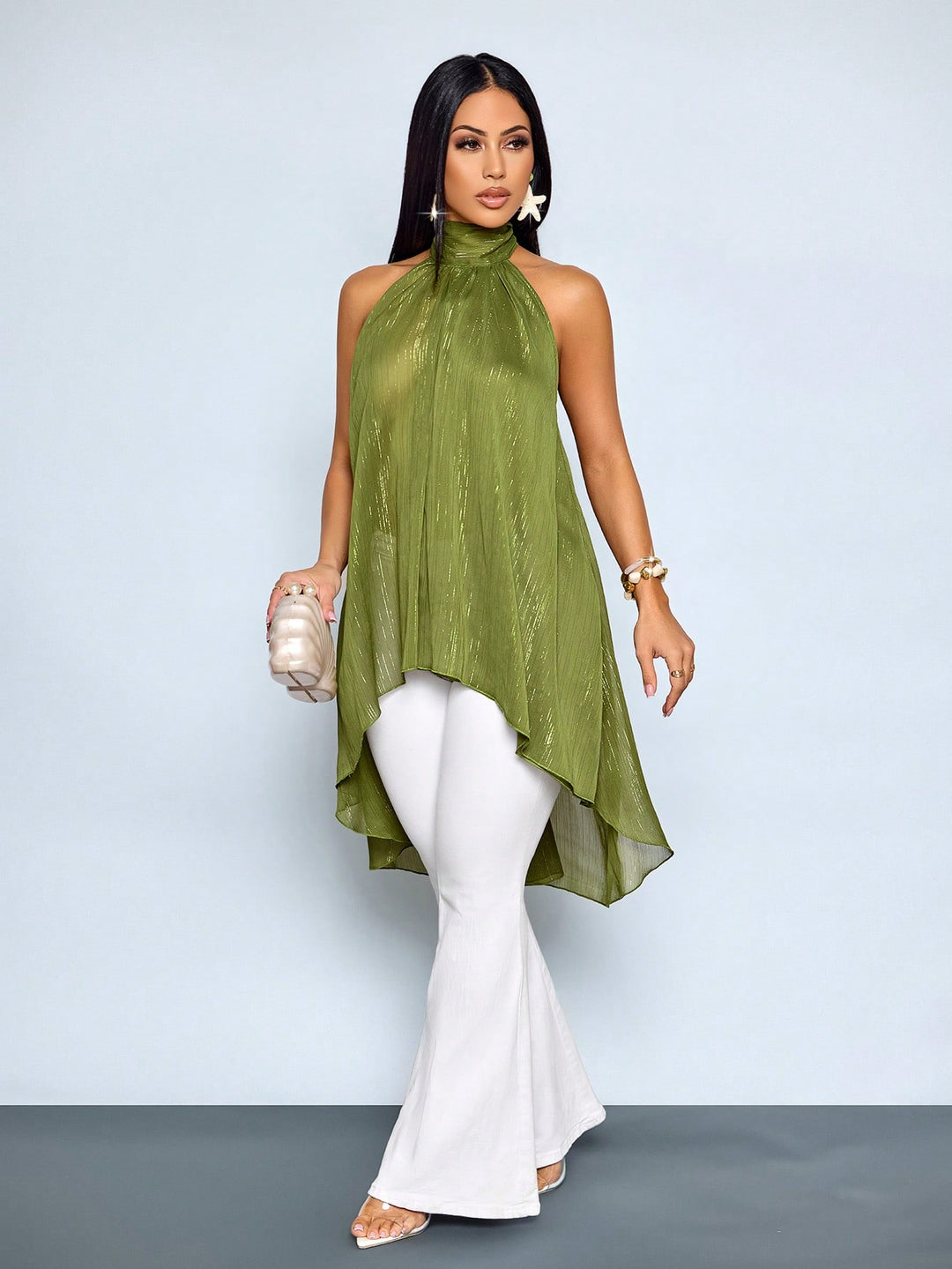 SHEIN blúz, khaki