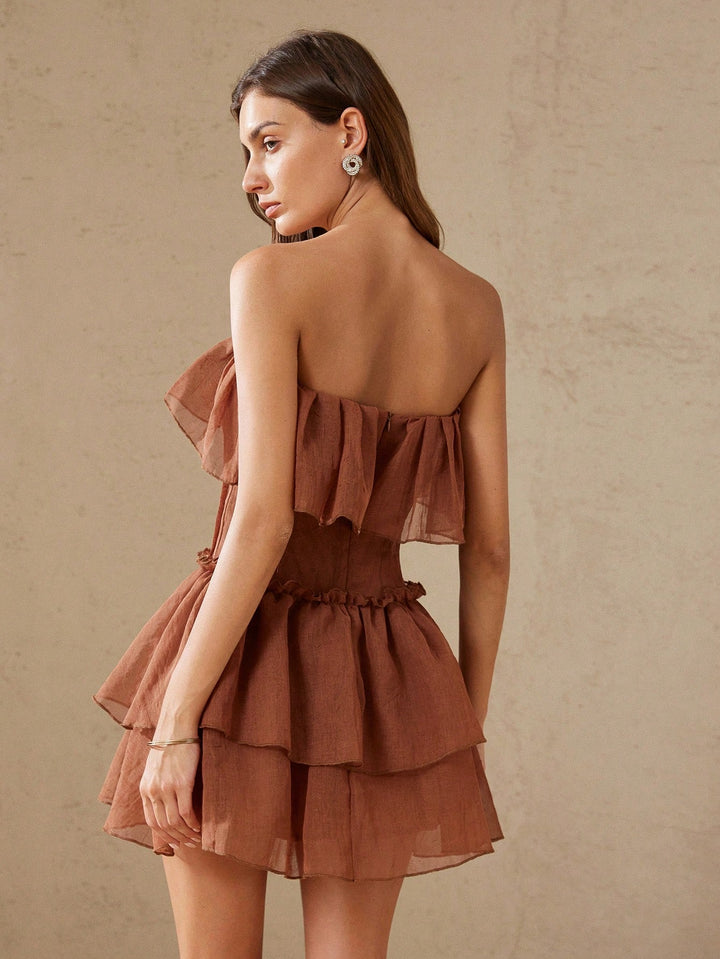 Rochie mini SHEIN, maro