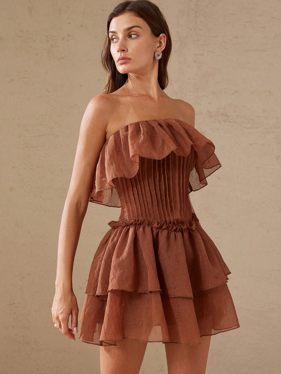 Rochie mini SHEIN, maro