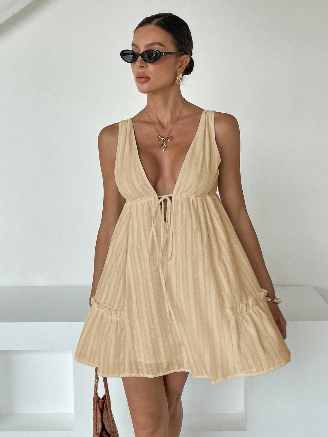 Rochie mini SHEIN, bej