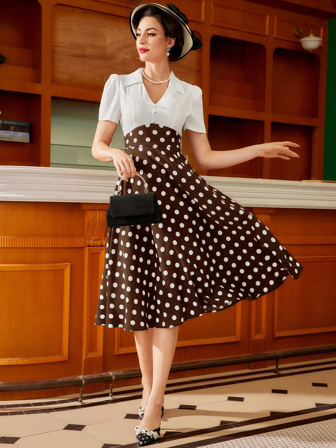 Rochie midi SHEIN, maro