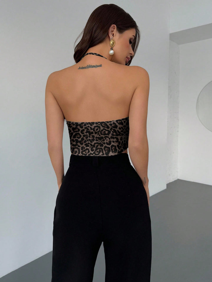 Top SHEIN, animal print