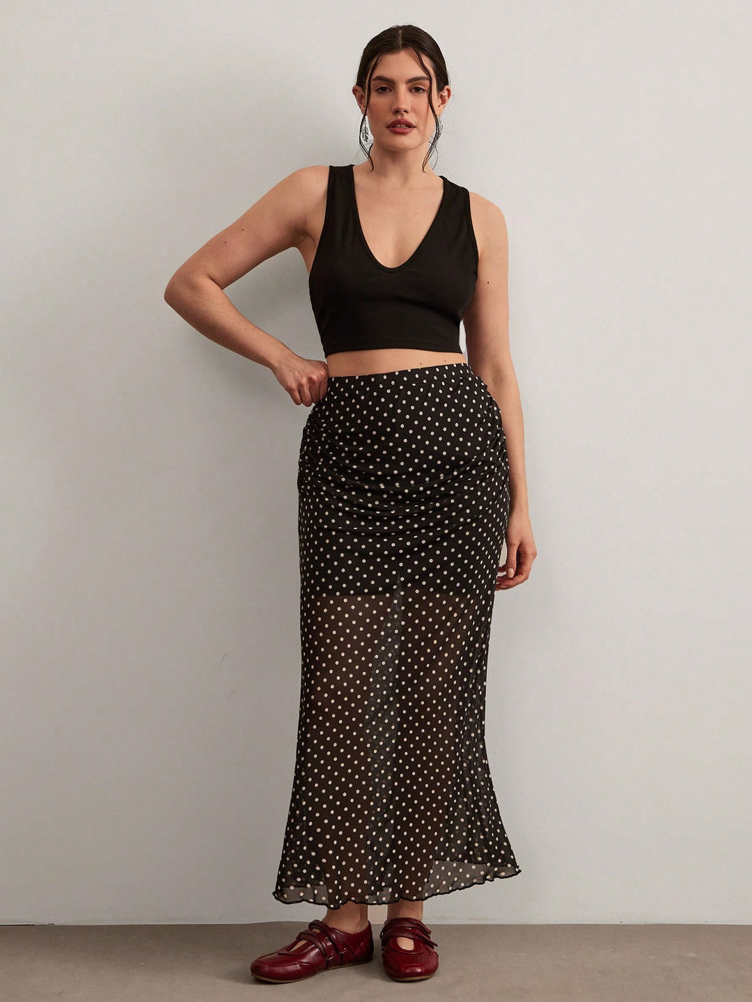Fustă maxi SHEIN, negru