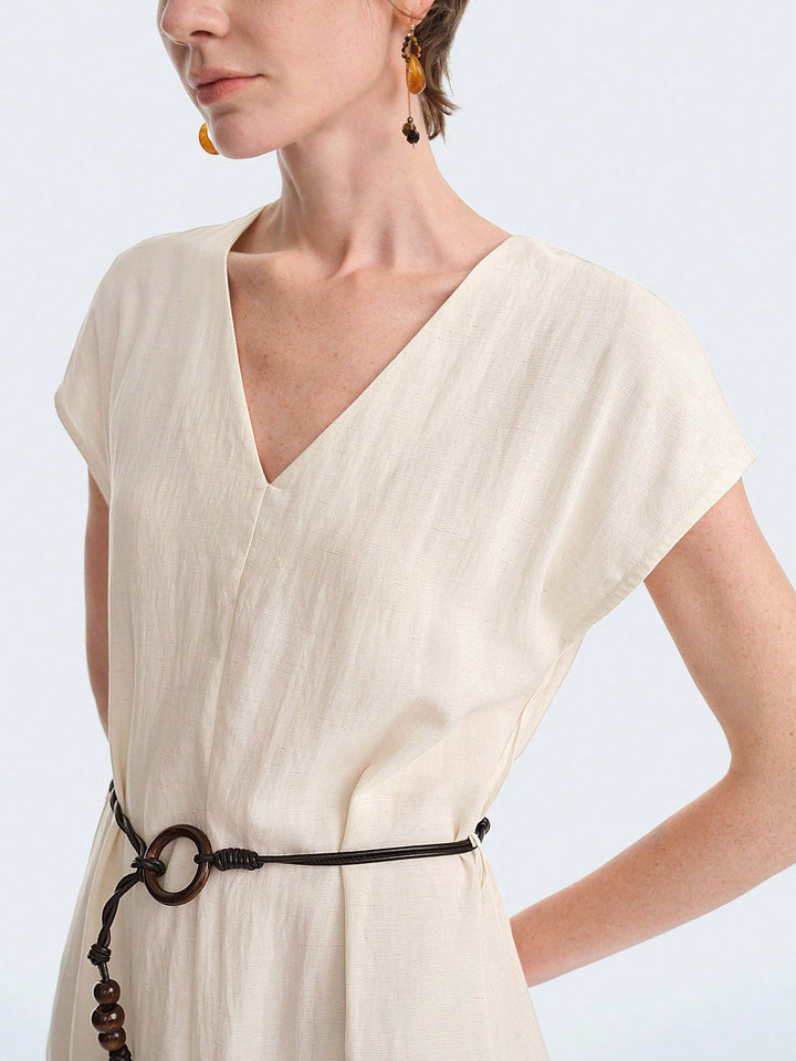 Rochie maxi SHEIN, bej