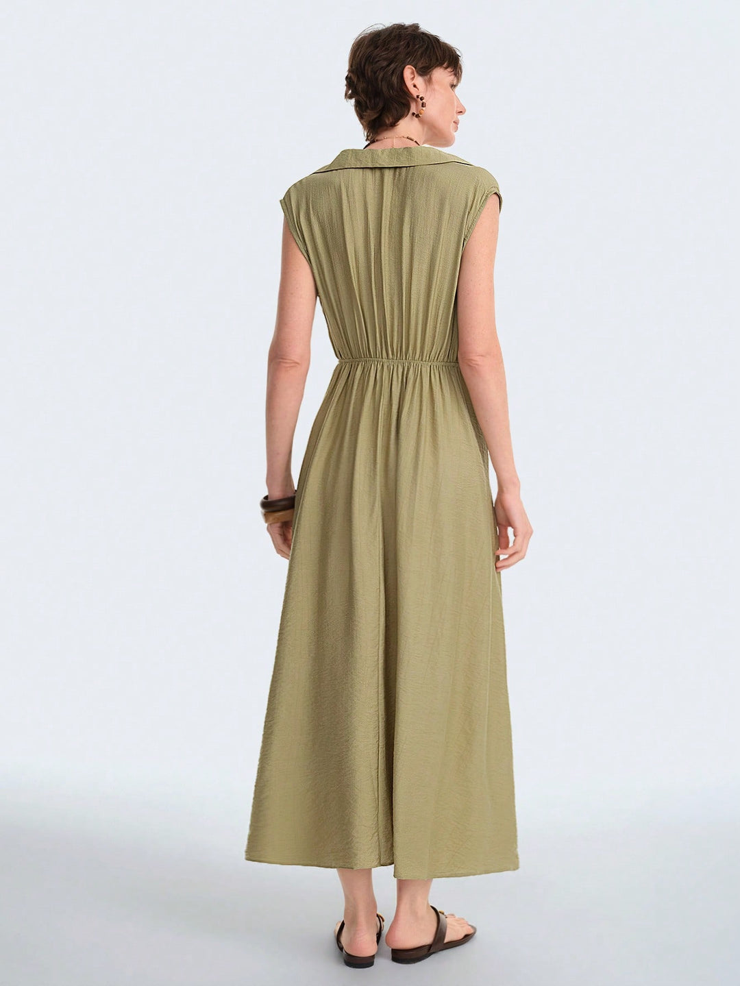 Rochie maxi SHEIN, kaki