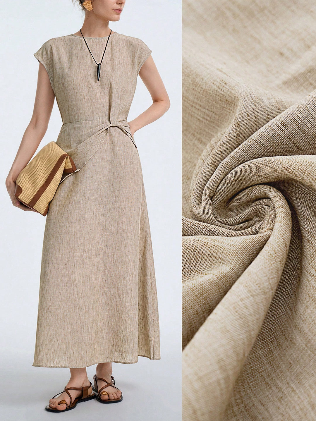 Rochie maxi SHEIN, kaki