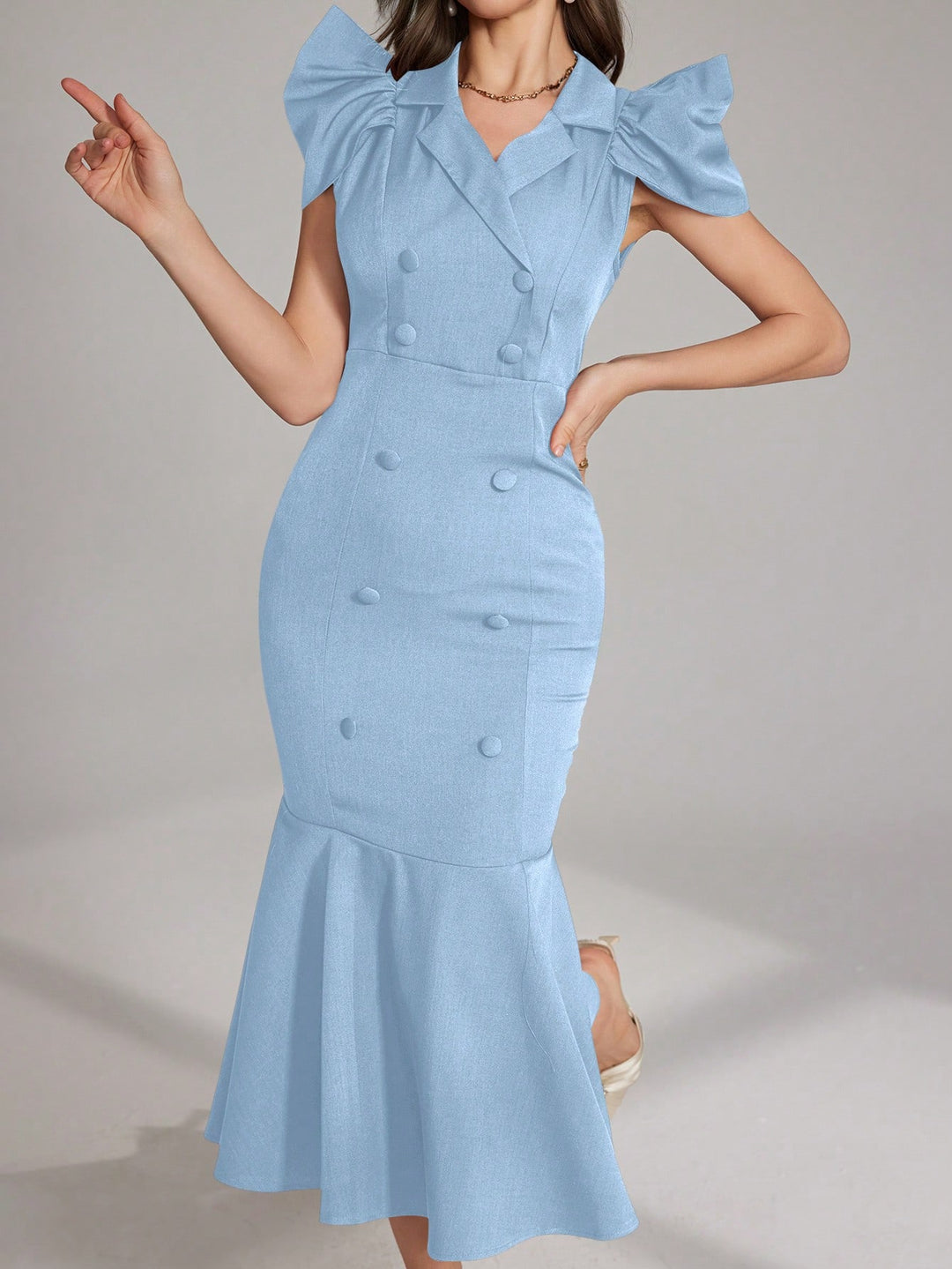 Rochie maxi SHEIN, albastru