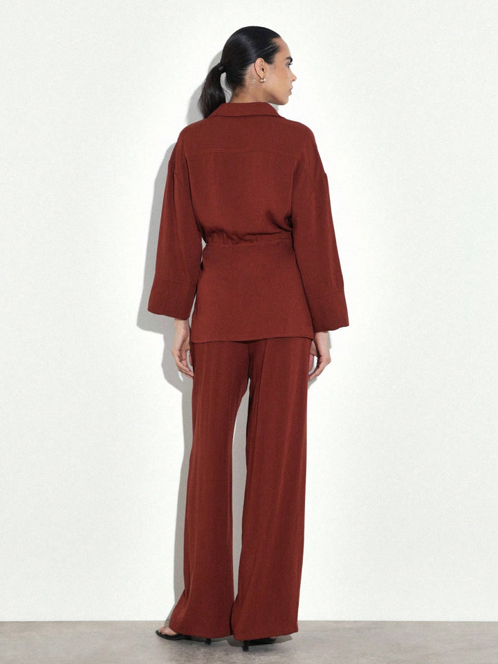 Pantaloni SHEIN, vișiniu