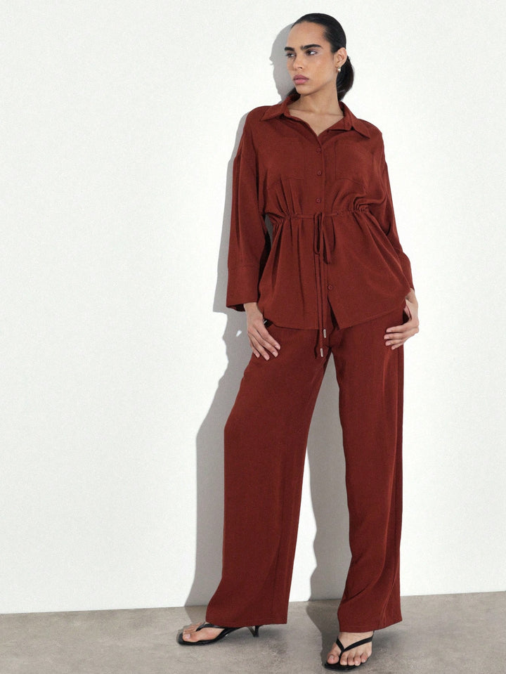 Pantaloni SHEIN, vișiniu