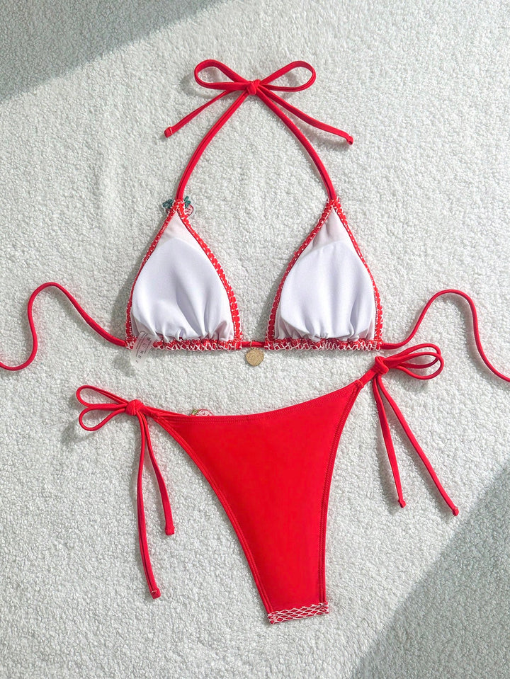 Set bikini SHEIN, roșu