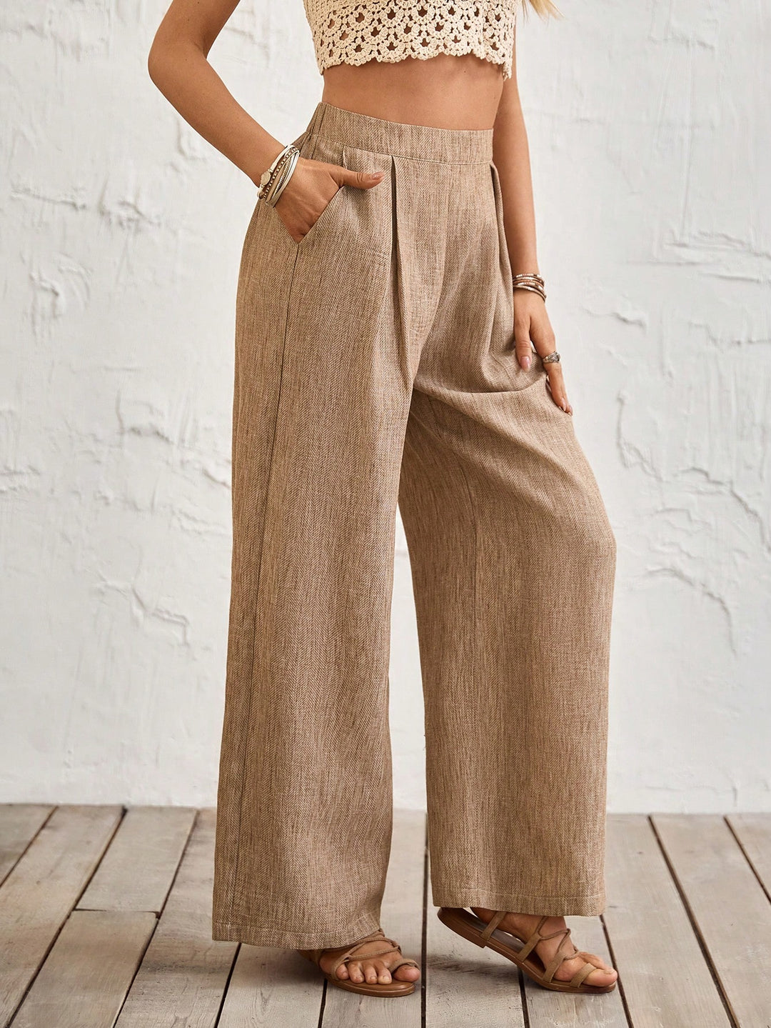 Pantaloni SHEIN, kaki