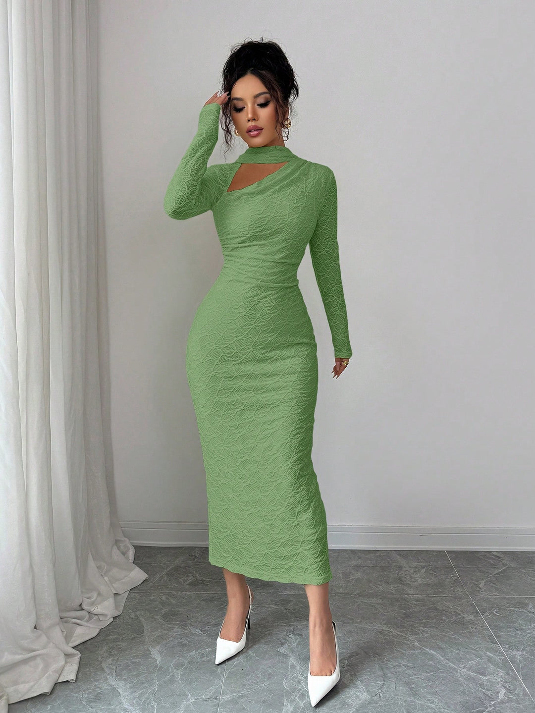 Rochie maxi SHEIN, verde