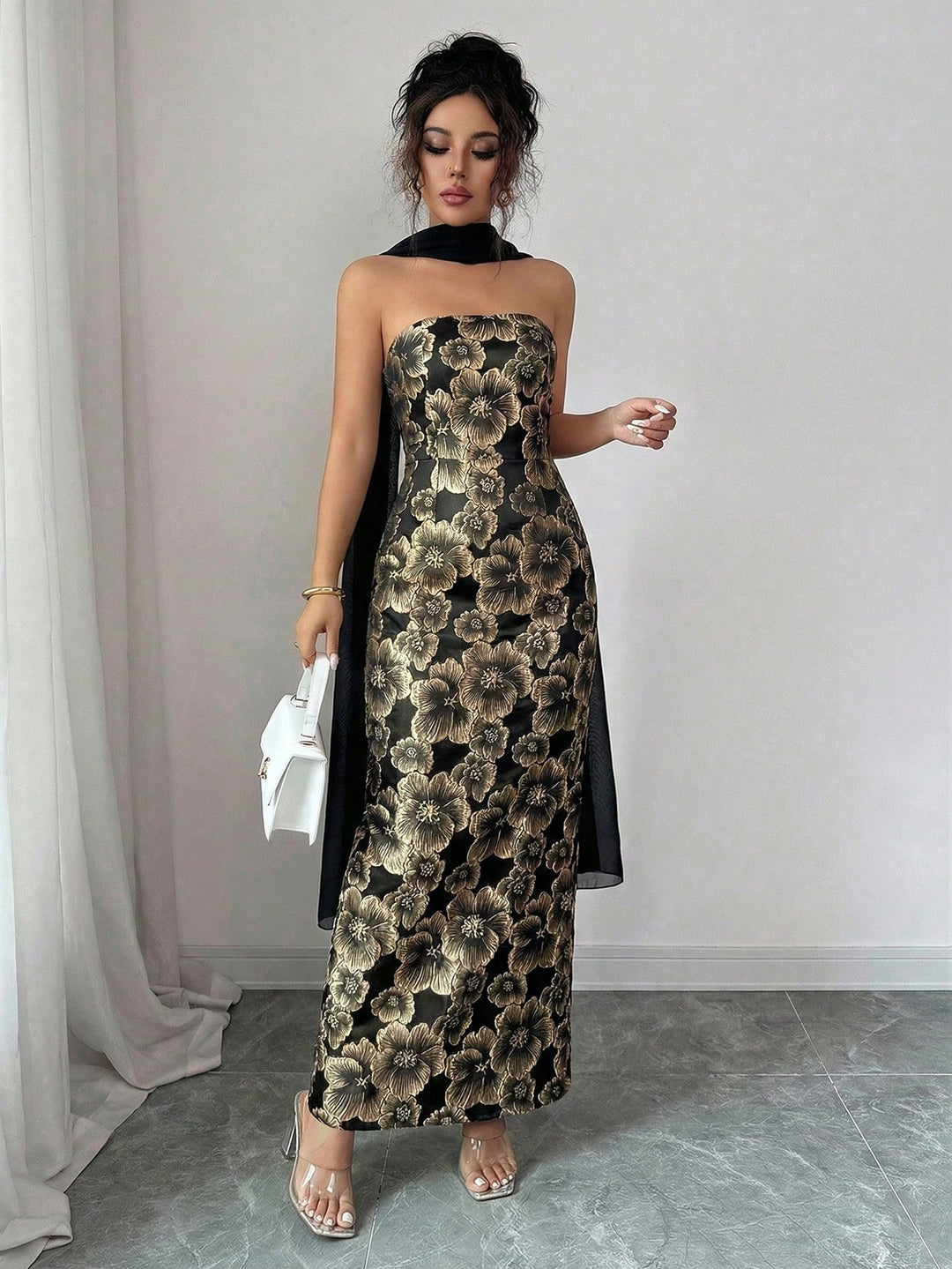 Rochie midi SHEIN, negru