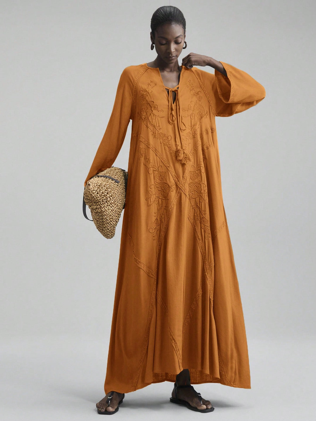 Rochie maxi SHEIN, maro