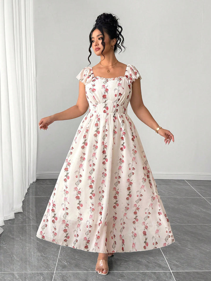 Rochie maxi SHEIN, crem