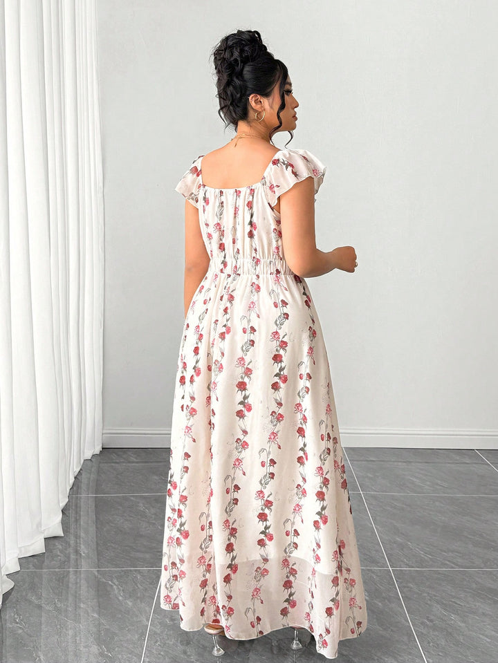 Rochie maxi SHEIN, crem
