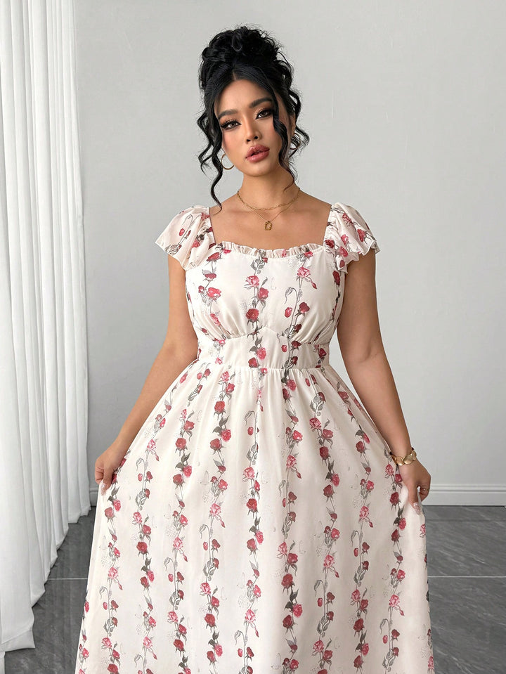 Rochie maxi SHEIN, crem