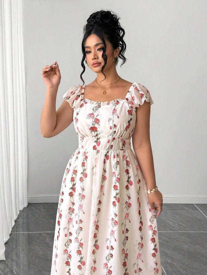 Rochie maxi SHEIN, crem