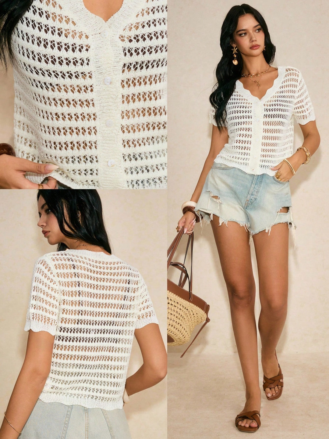 Cardigan SHEIN, alb