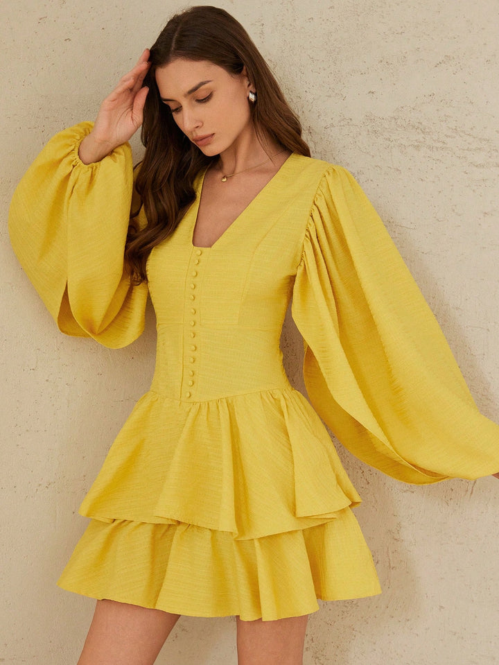 Rochie scurtă SHEIN, galben