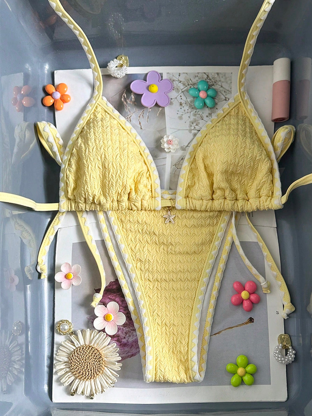Set bikini SHEIN, galben