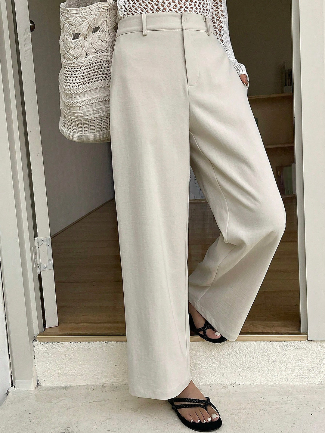 Pantaloni SHEIN, crem