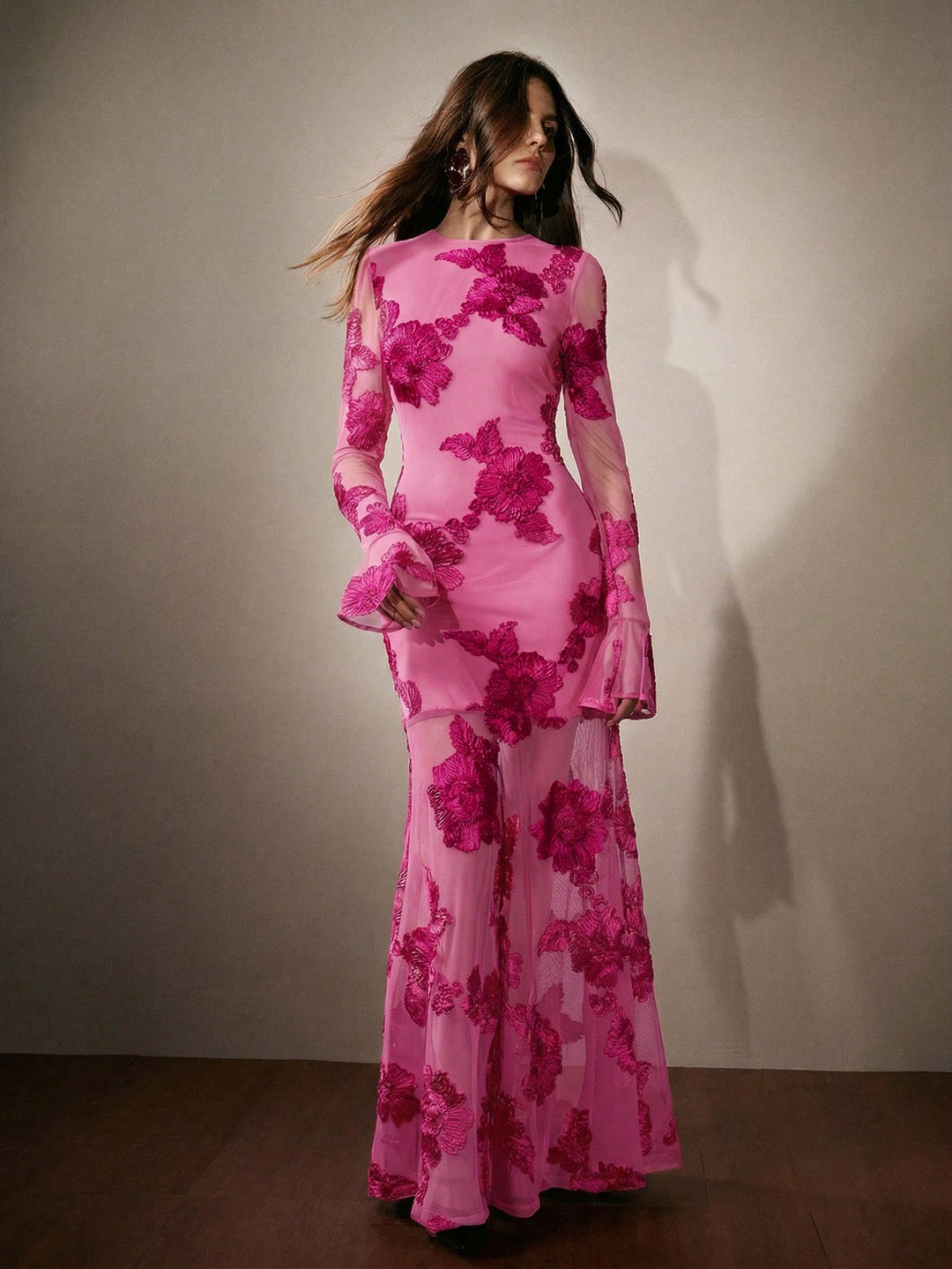 Rochie maxi SHEIN, roz
