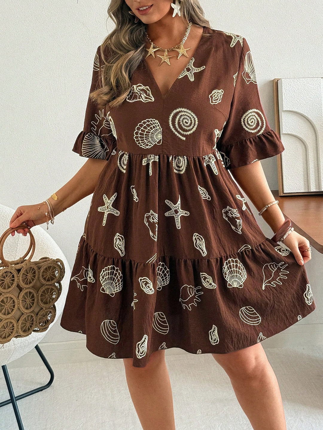 Rochie SHEIN, maro