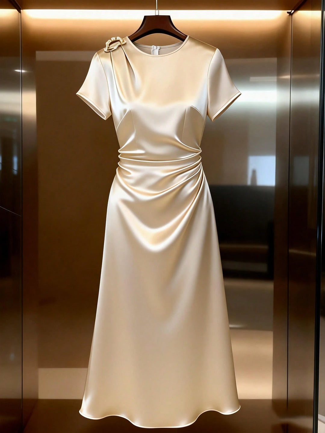 Rochie midi SHEIN, bej