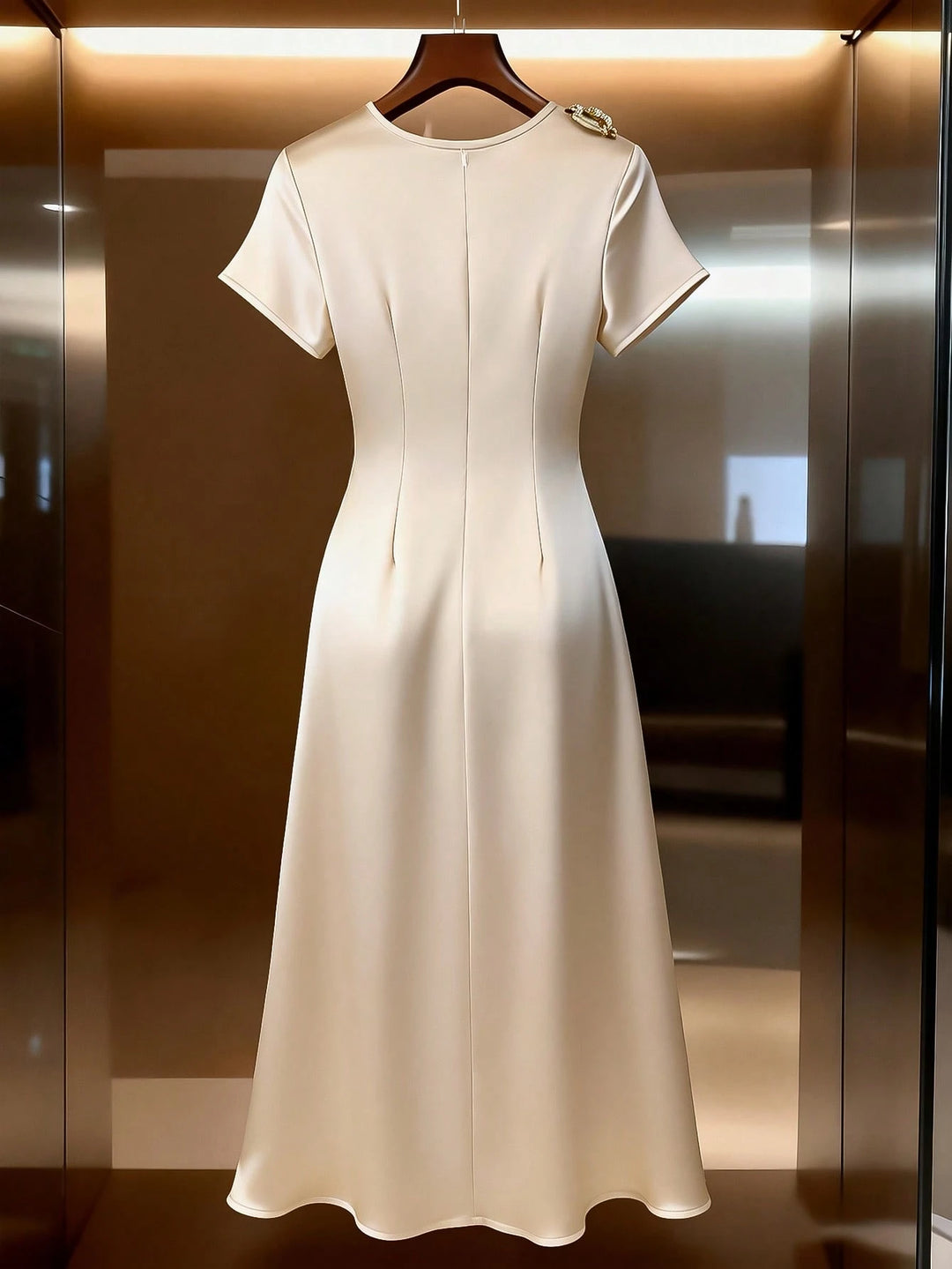 Rochie midi SHEIN, bej