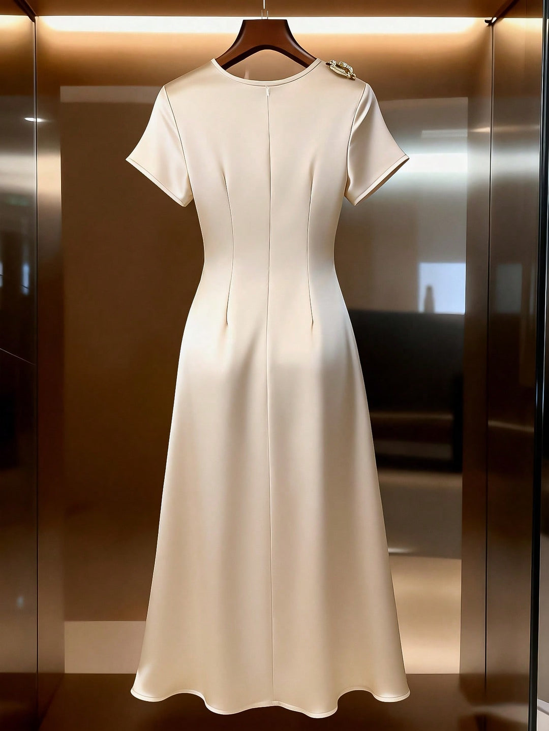 Rochie midi SHEIN, bej