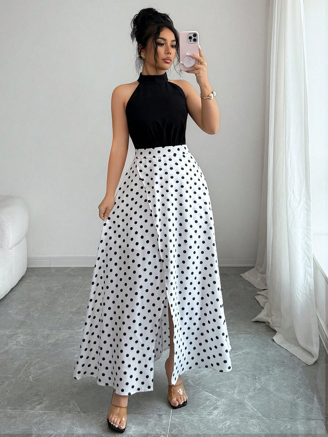 Rochie maxi SHEIN, negru