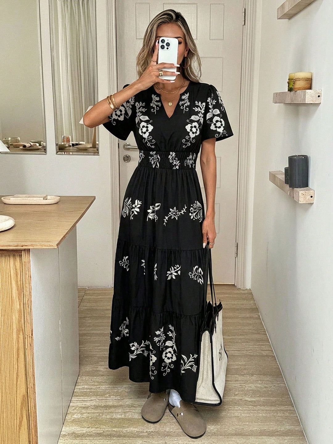 Rochie midi SHEIN, mix culori