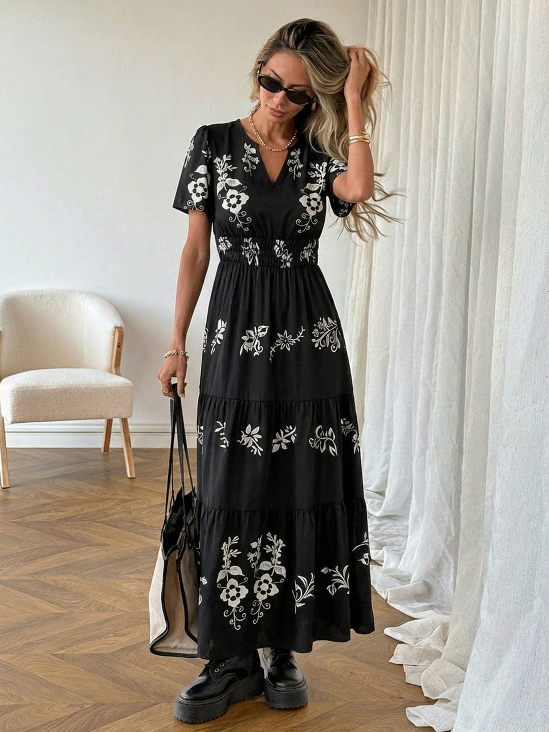 Rochie midi SHEIN, mix culori