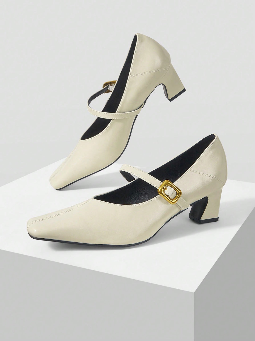 Pantofi cu toc SHEIN, alb
