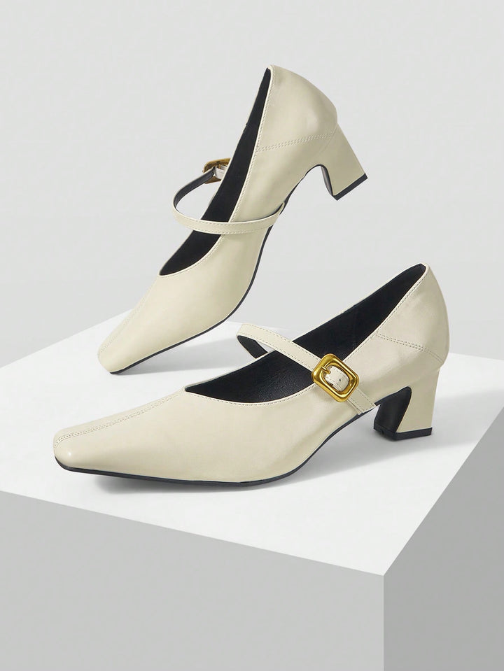 Pantofi cu toc SHEIN, alb