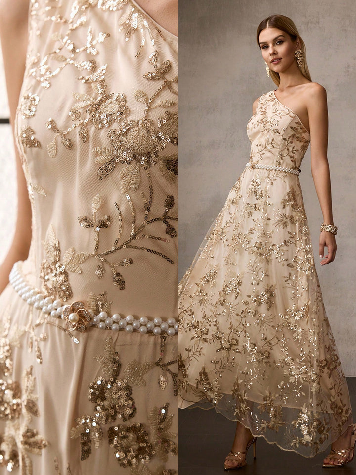 Rochie de ocazie SHEIN, bej