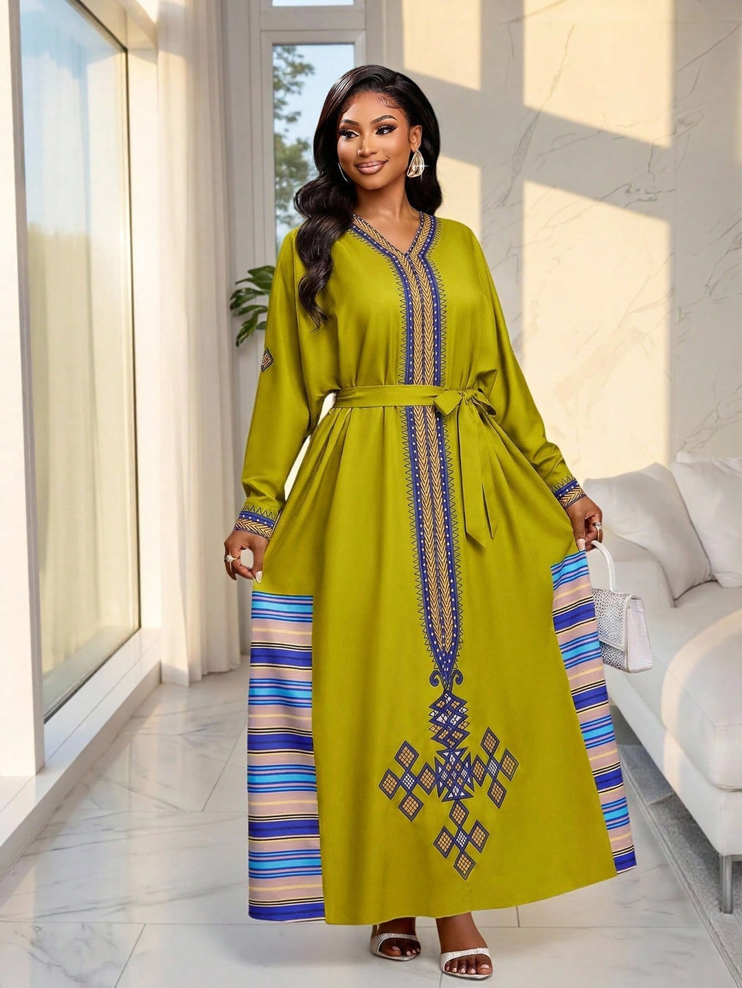 Rochie maxi SHEIN, kaki