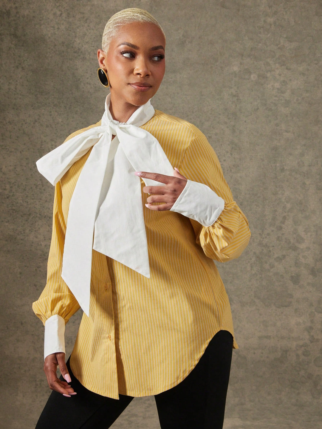 Cămașă oversized SHEIN, galben